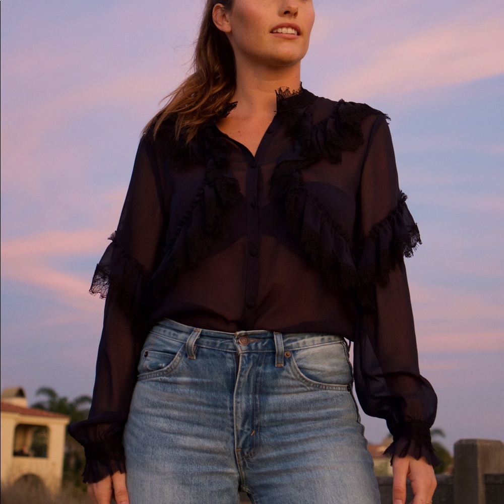 LOVESHACKFANCY Clara top - XS